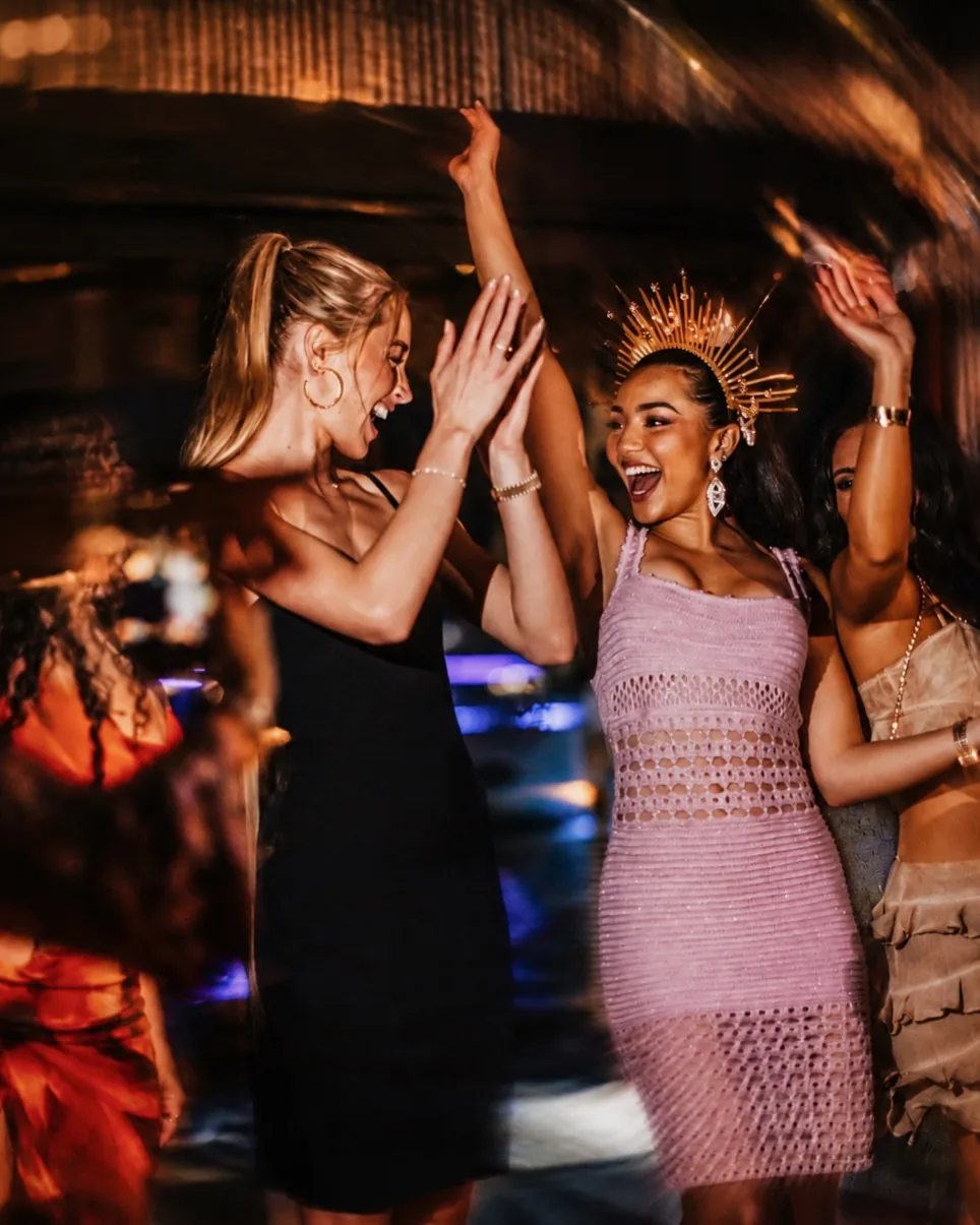 Guests dancing at Habibi, after dinner.