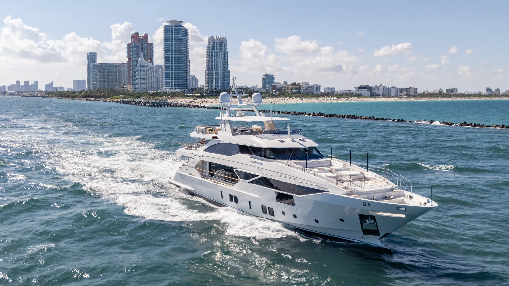 INSPIRATION under way off Miami.